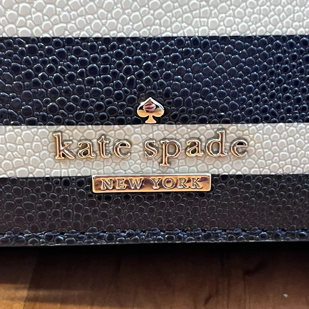 Kate Spade Navy and White Striped Crossbody Bag - Picture 2 of 13